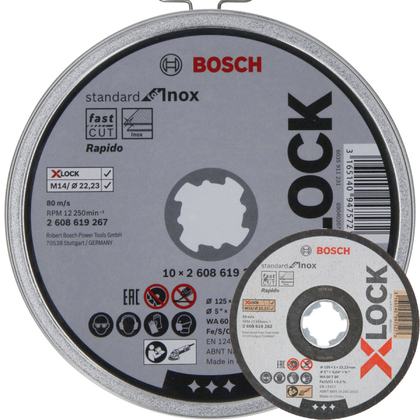 Bosch Standard for Inox X-Lock Skæreskive 125 mm - 10 stk