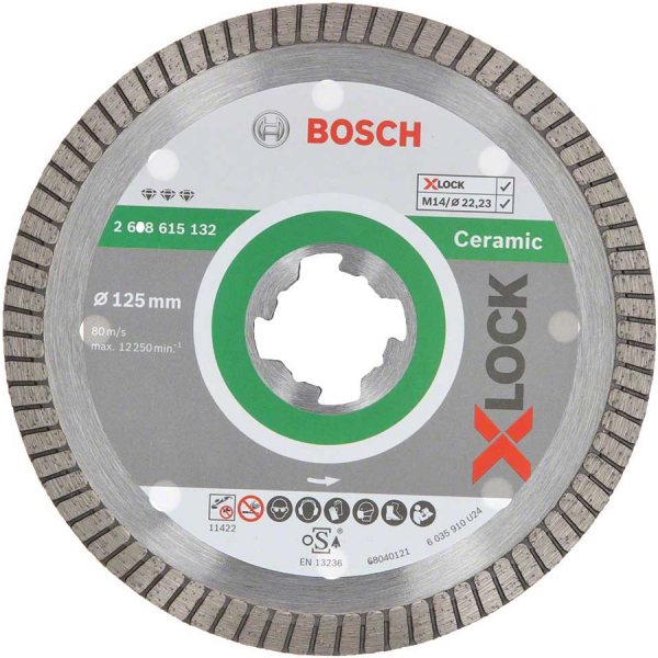 Bosch Ceramic Turbo X-Lock Diamantskæreskive 125 mm