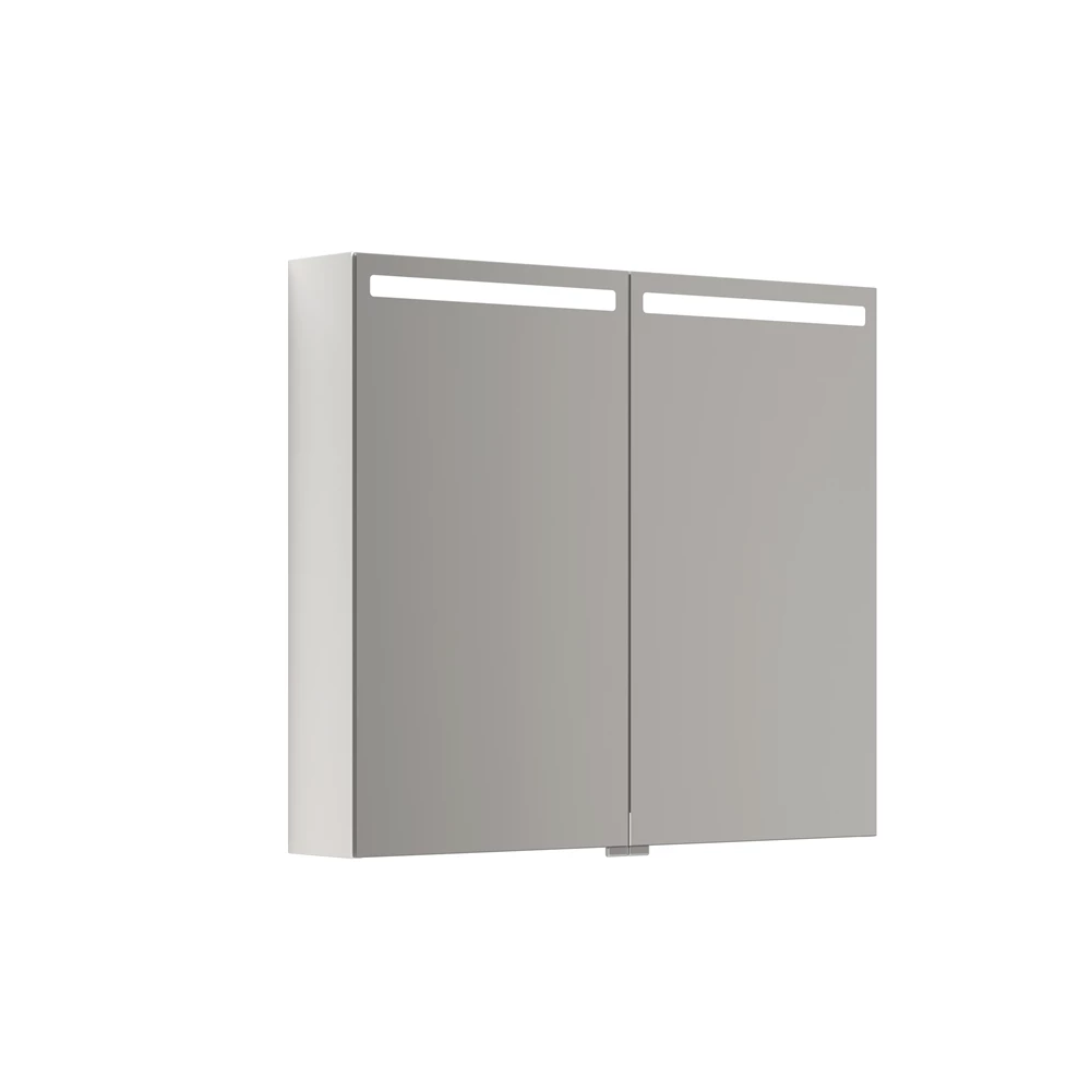 Scanbad Mido+ Top Spejlskab 70x80 cm m/2 låger - hvid højglans