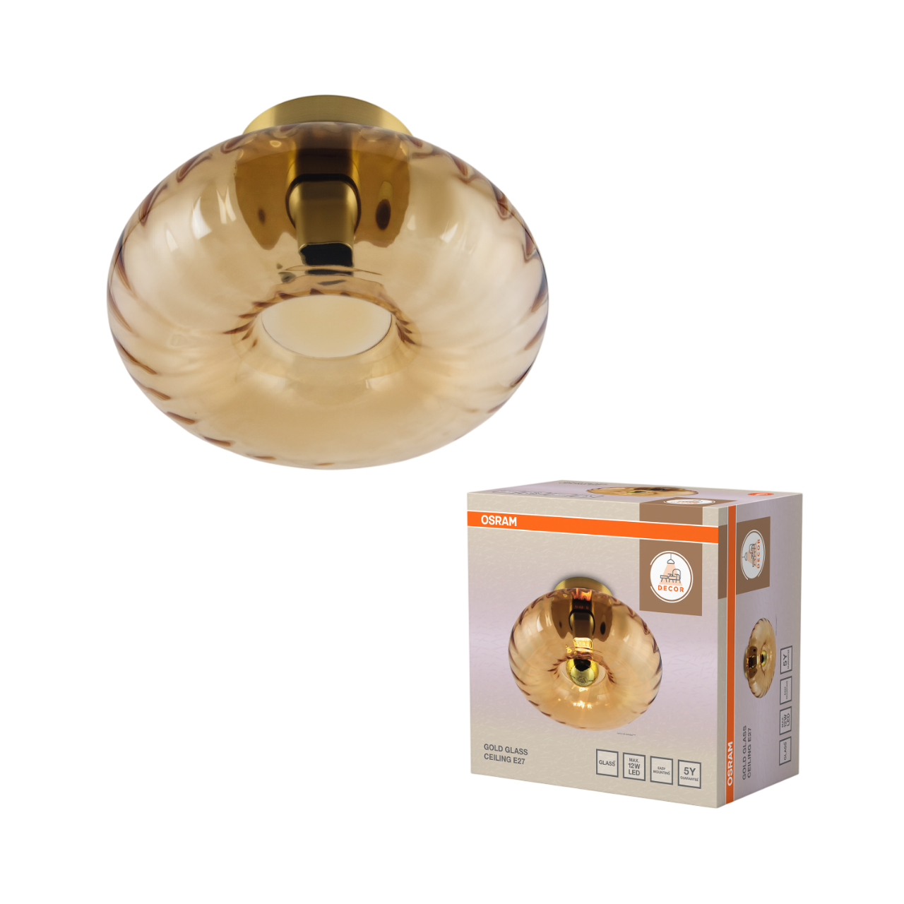 Osram Decor Gold Glass Loftlampe i guld