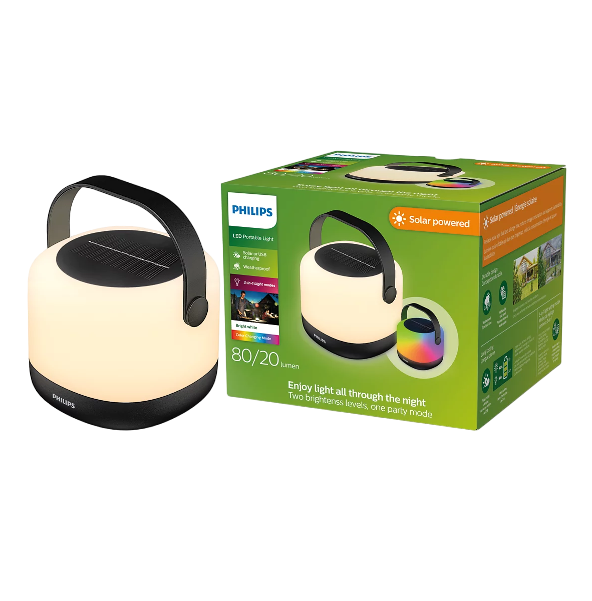 Philips Alula Solcelledrevet bordlampe i sort