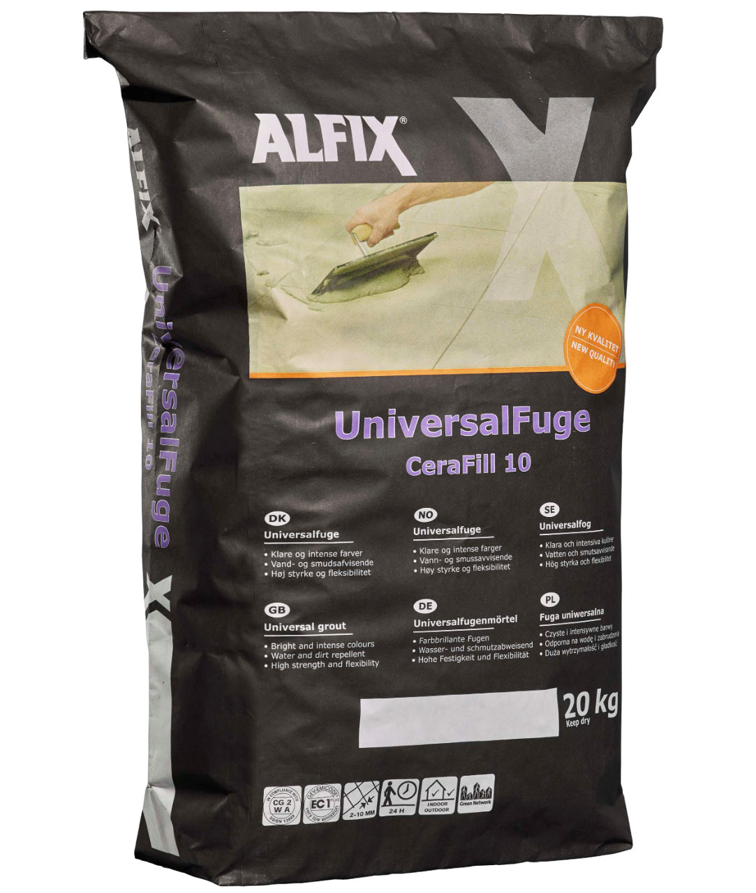 Alfix CeraFill 10 UniversalFuge i antracitgrå 20 kg
