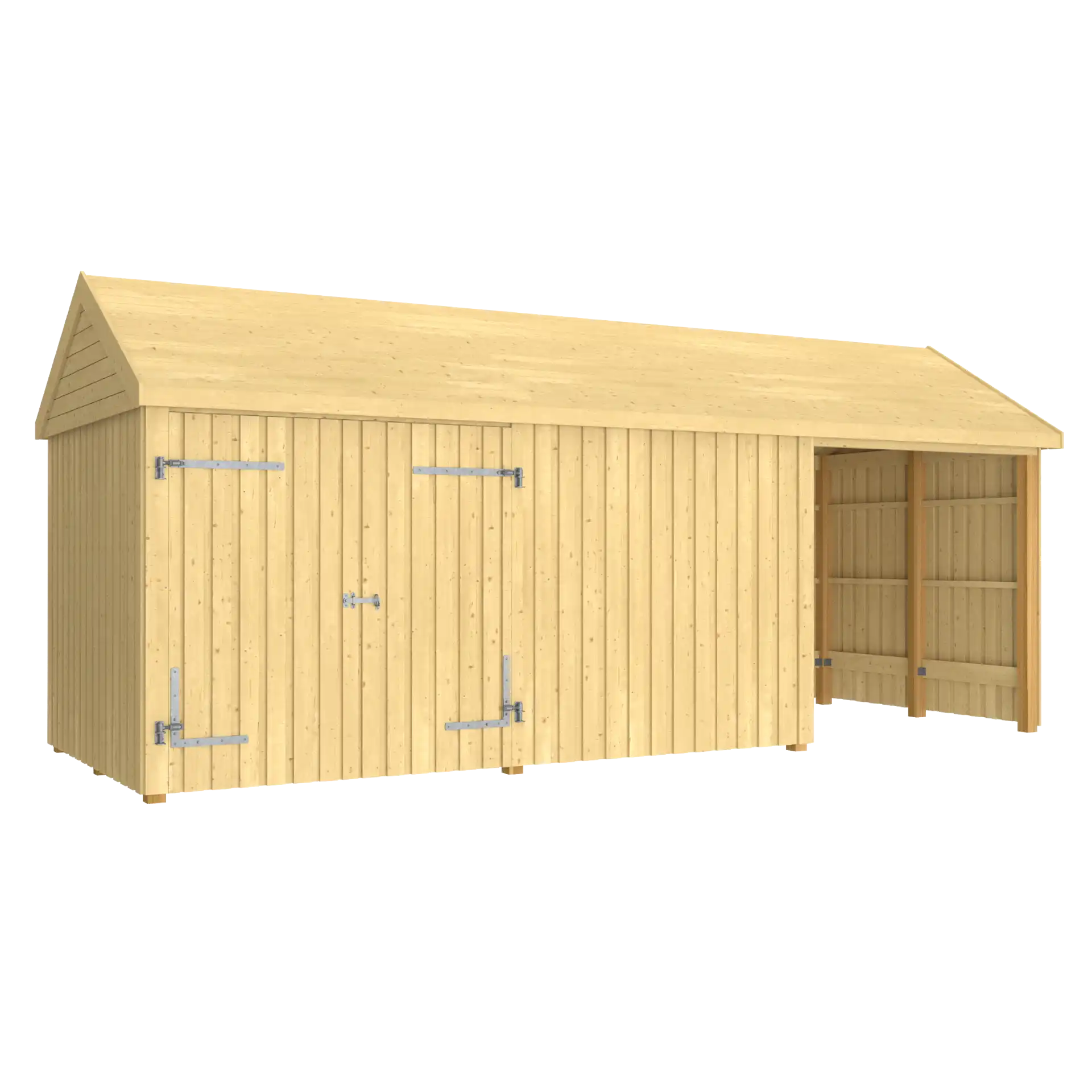 Plus Classic Multi Havehus 14,5 m² 3 moduler m/dobbeltdør og åben/lukket front