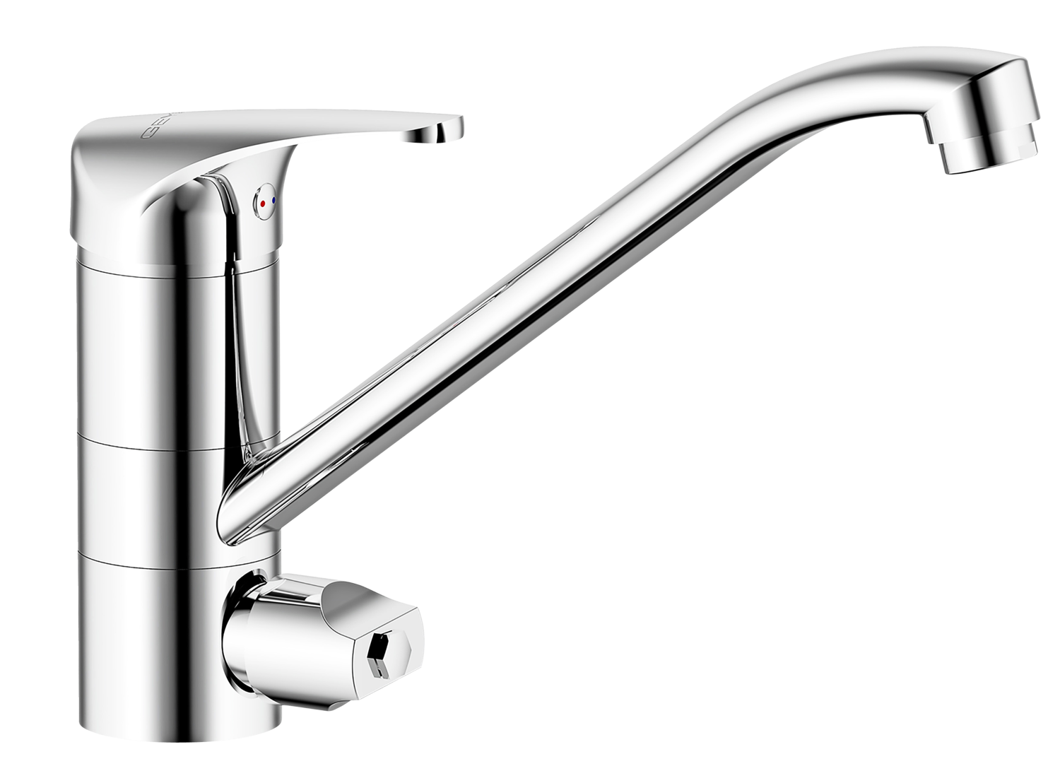 Geyser Rex køkkenarmatur med omskifter i krom