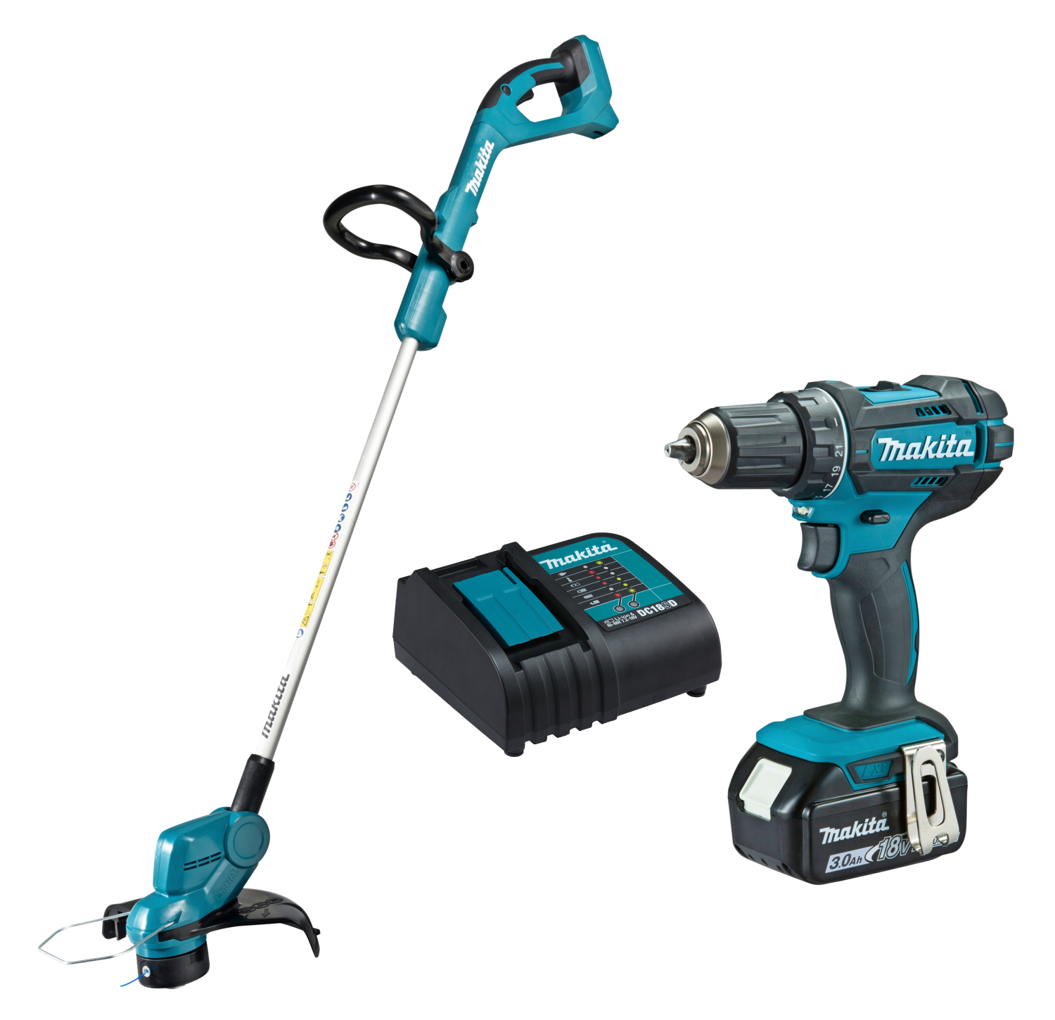 Makita DLX2489 18V LXT Kombisæt med batteri og lader