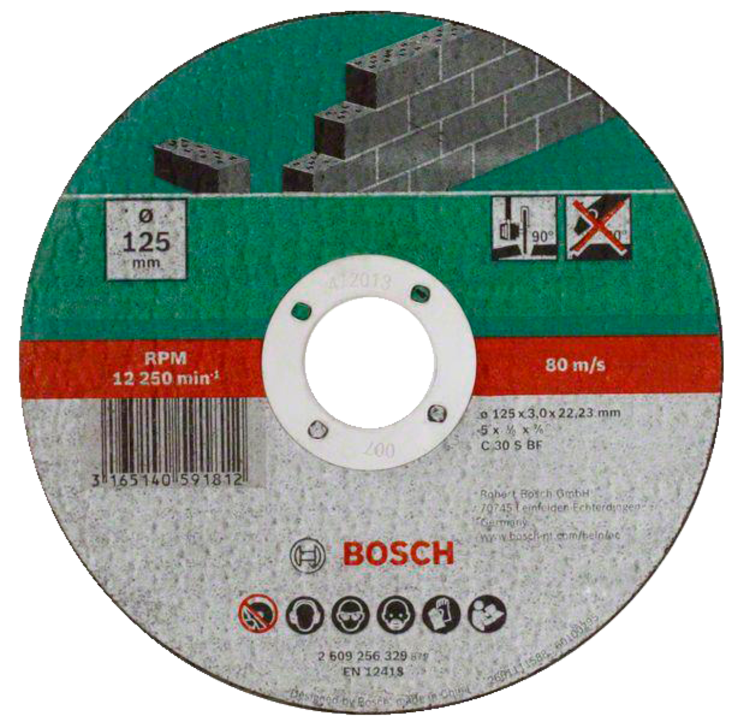 Bosch Skæreskive Sten 125X2,5Mm Lige