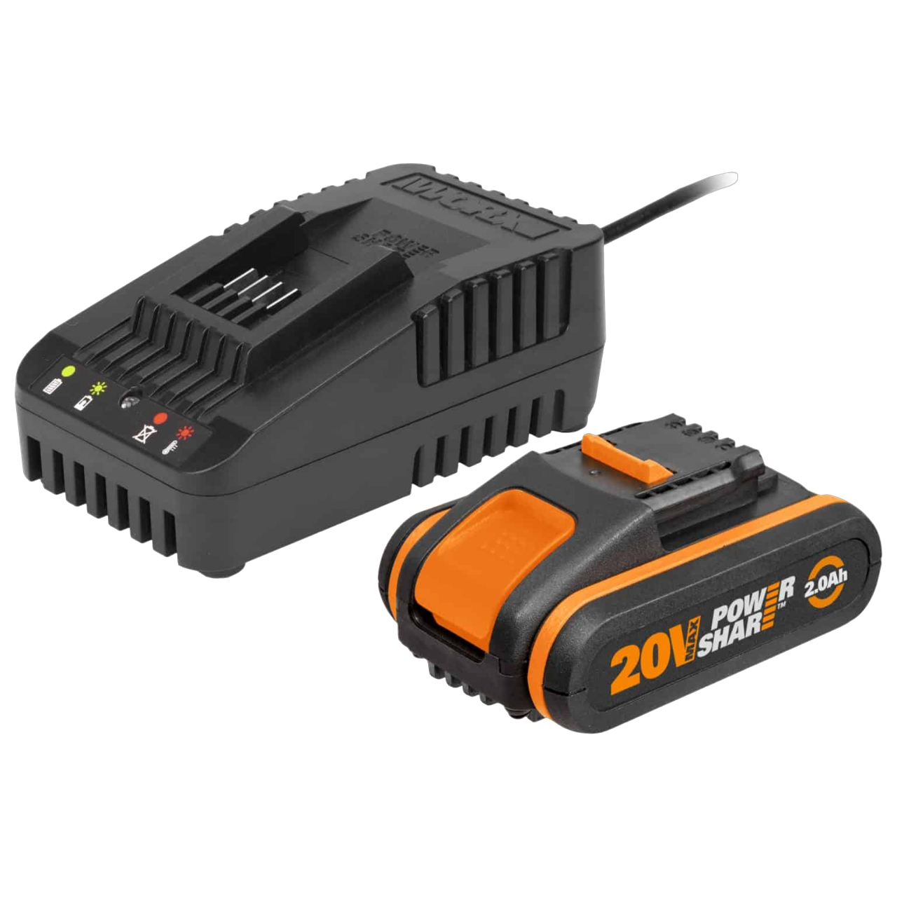 Worx 20V Startsæt med 2,0 Ah batteri og Lader – WA3601