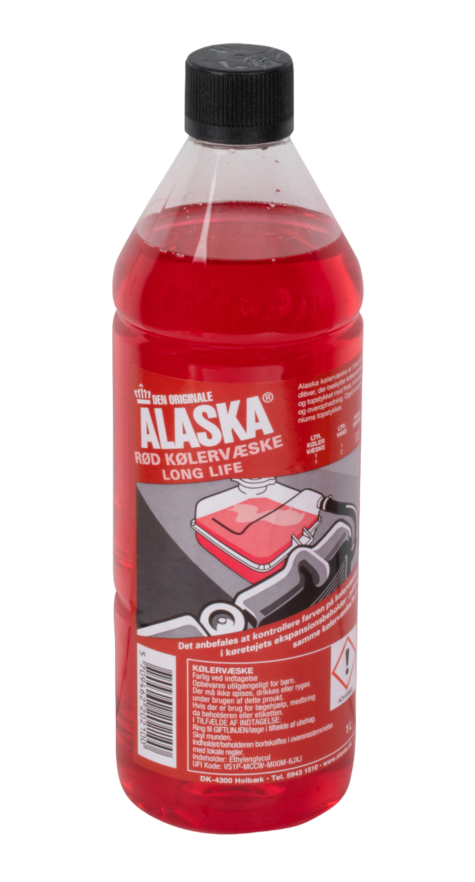 Alaska Kølervæske i flaske, rød 1 L