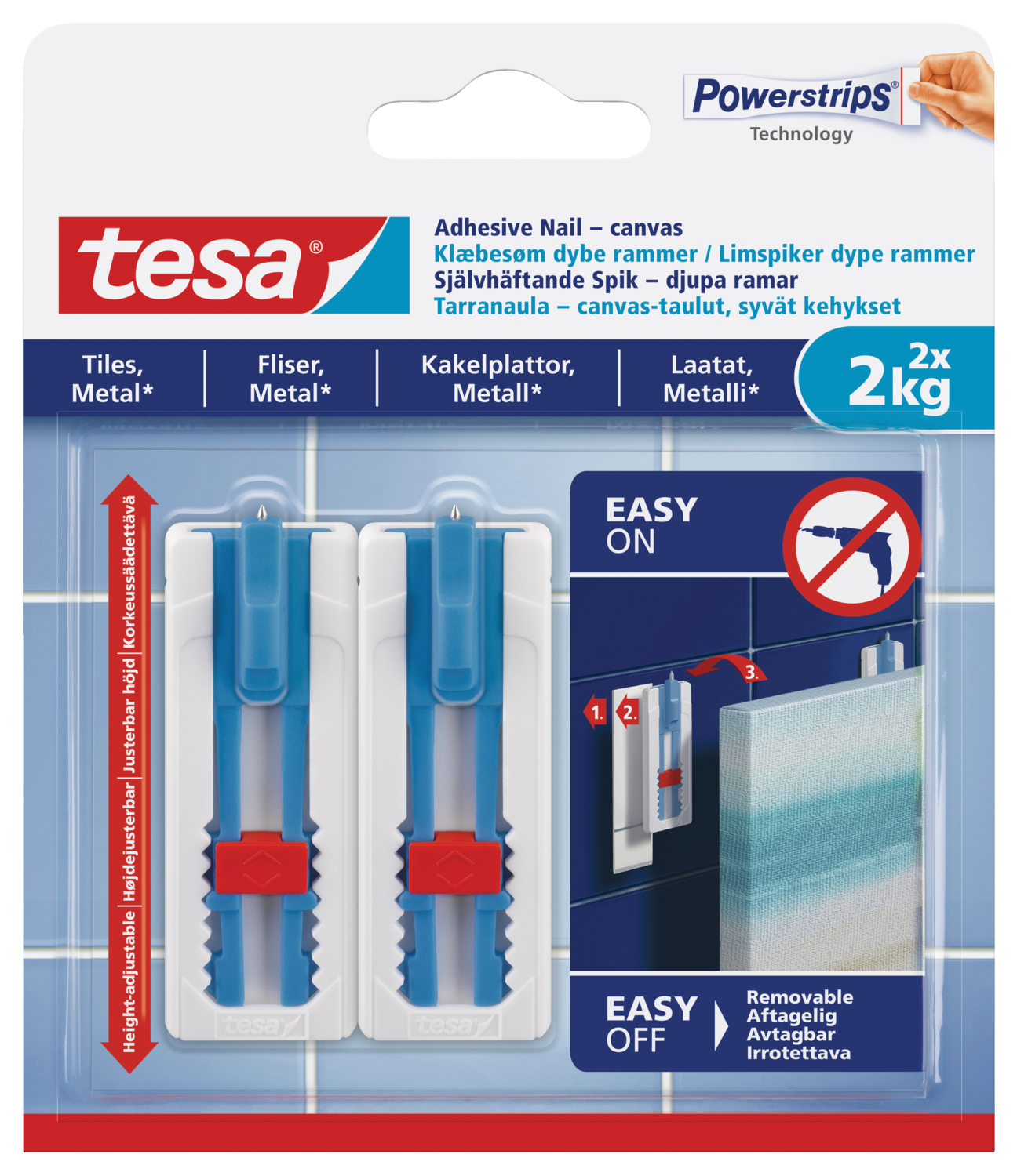 Tesa Klæbesøm X 2 Tsms Til Dybe Rammer Flise 2Kg
