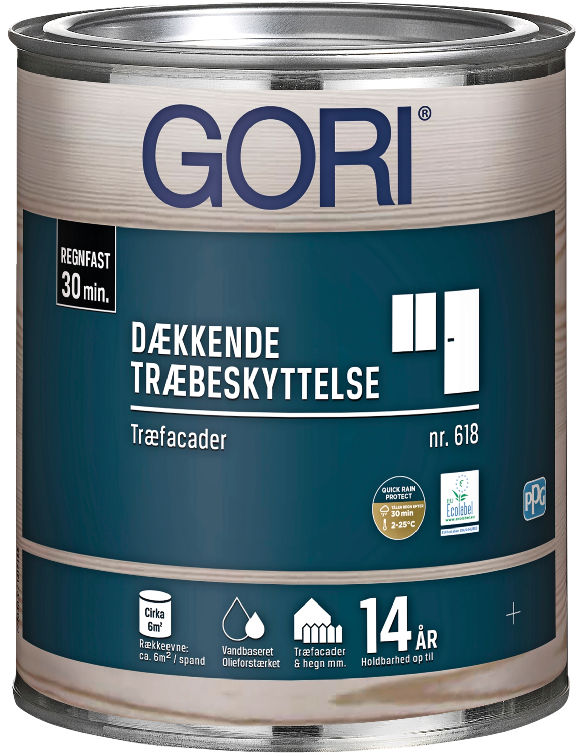 GORI 618 Dækkende Træbeskyttelse kulsort 0,75L