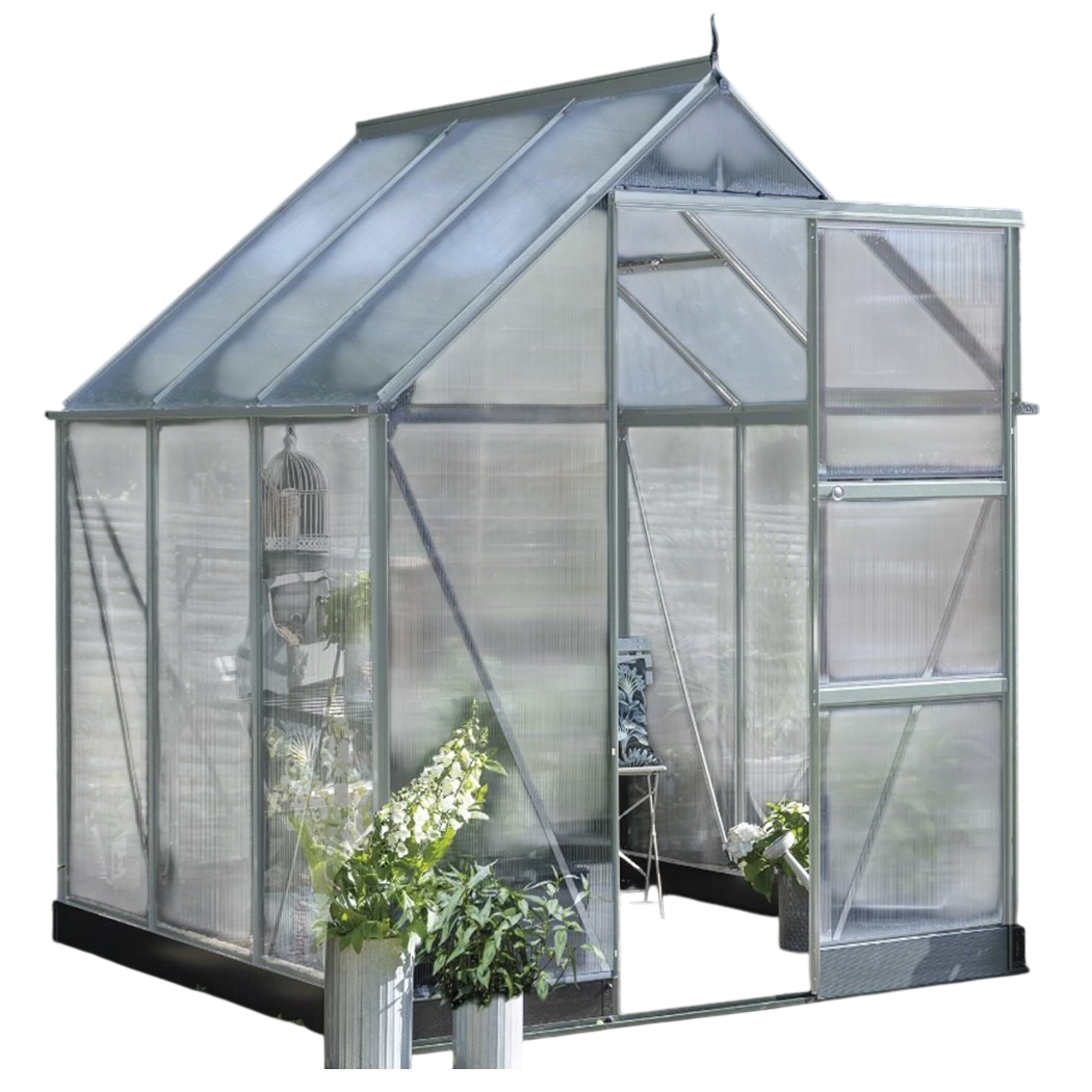 Halls ICON 6 Drivhus i alu 4,9 m² (6' x 8') med 4 mm polycarbonat