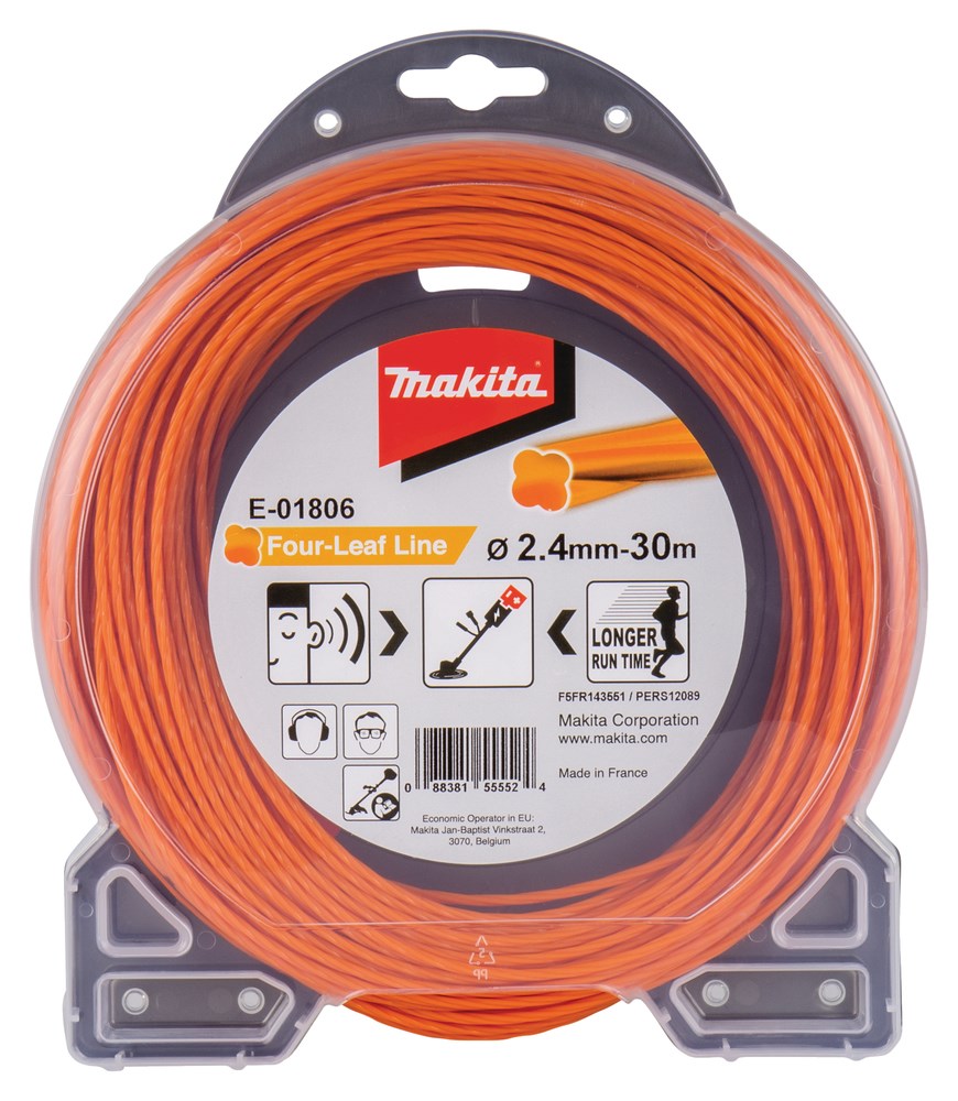 Makita Four-leaf nylontråd 2,4 mm x 30 m