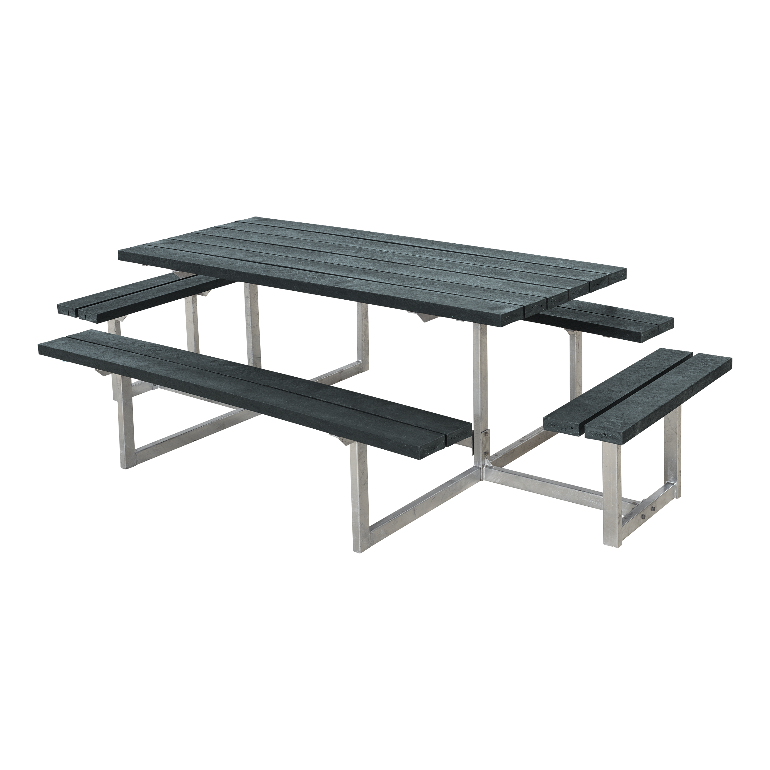 Plus Basic Bord/Bænkesæt m/2 påbygninger 260 cm - Grå ReTex