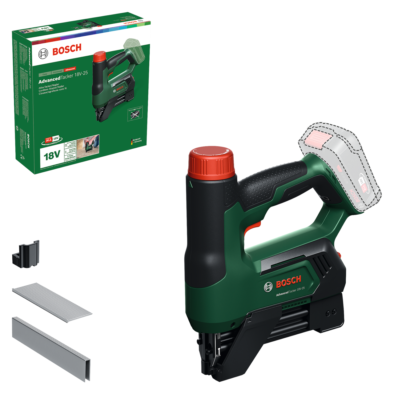 Bosch AdvancedTacker 18V-25 Hæftepistol – Solo