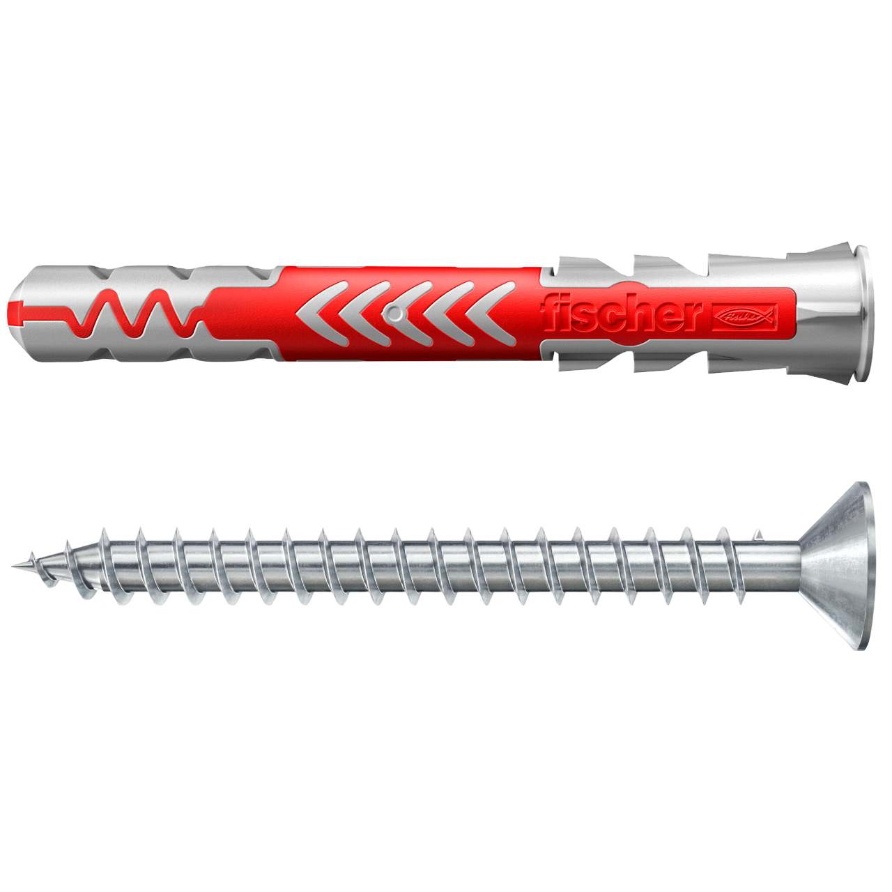 Fischer DuoPower 6 x 50 mm S Universel nylonplug med skruer - 4 stk.