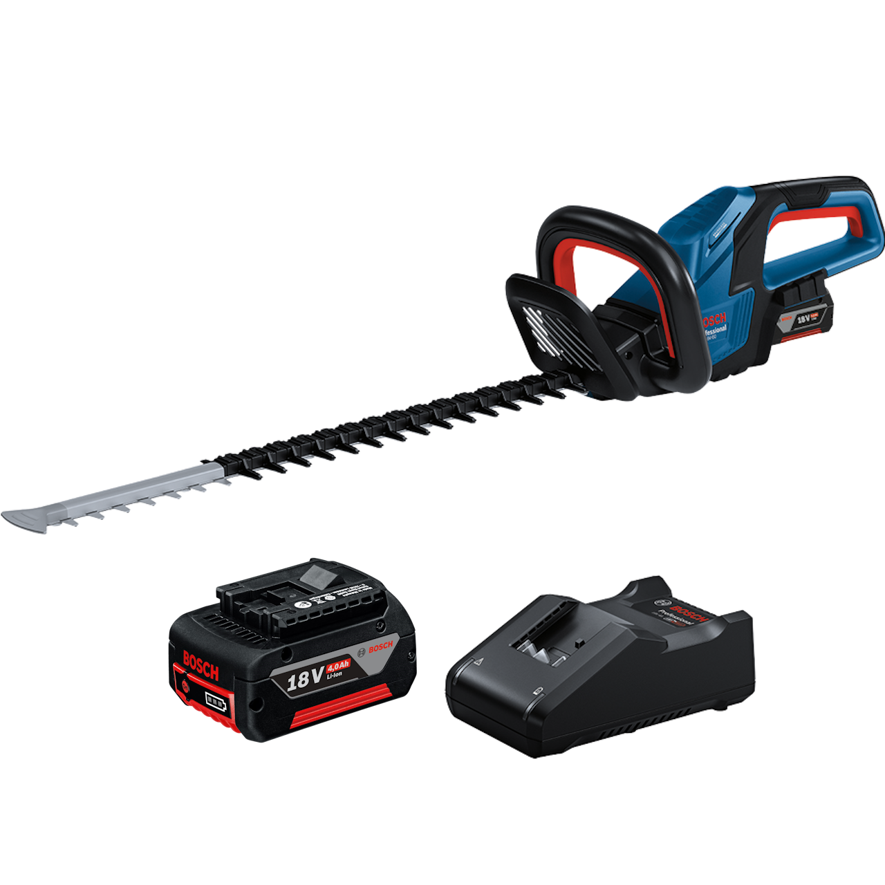Bosch Professional PRO GHE 18V-60 Hækkeklipper med 4,0Ah batteri og lader