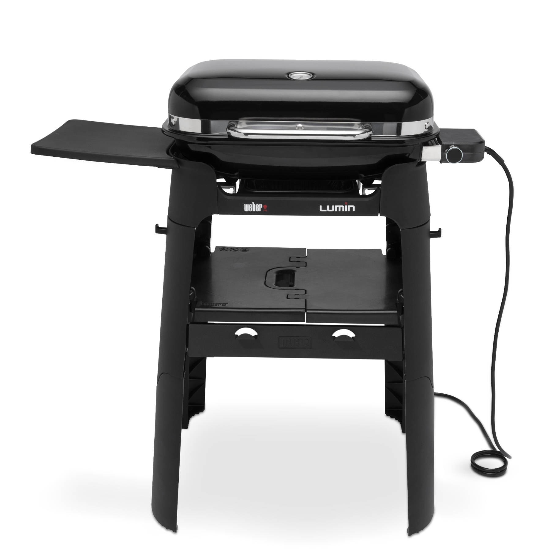 Weber Lumin Elgrill med stander i sort inkl. røgboks