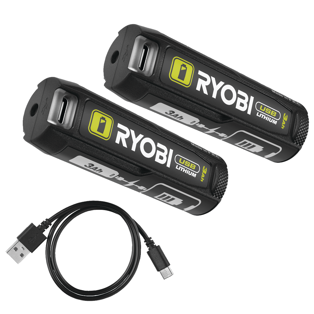 Ryobi RB4L30X2 4V USB Lithium 3,0 Ah Batteri – 2 stk.