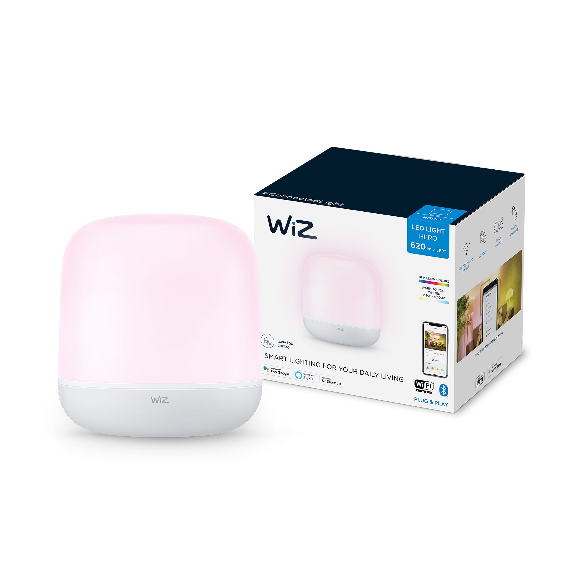 WiZ Hero Colors and Tunable White bordlampe