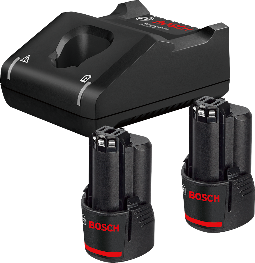 Bosch Professional 12V Startersæt med 2 stk. 2,0 Ah batteri og lader