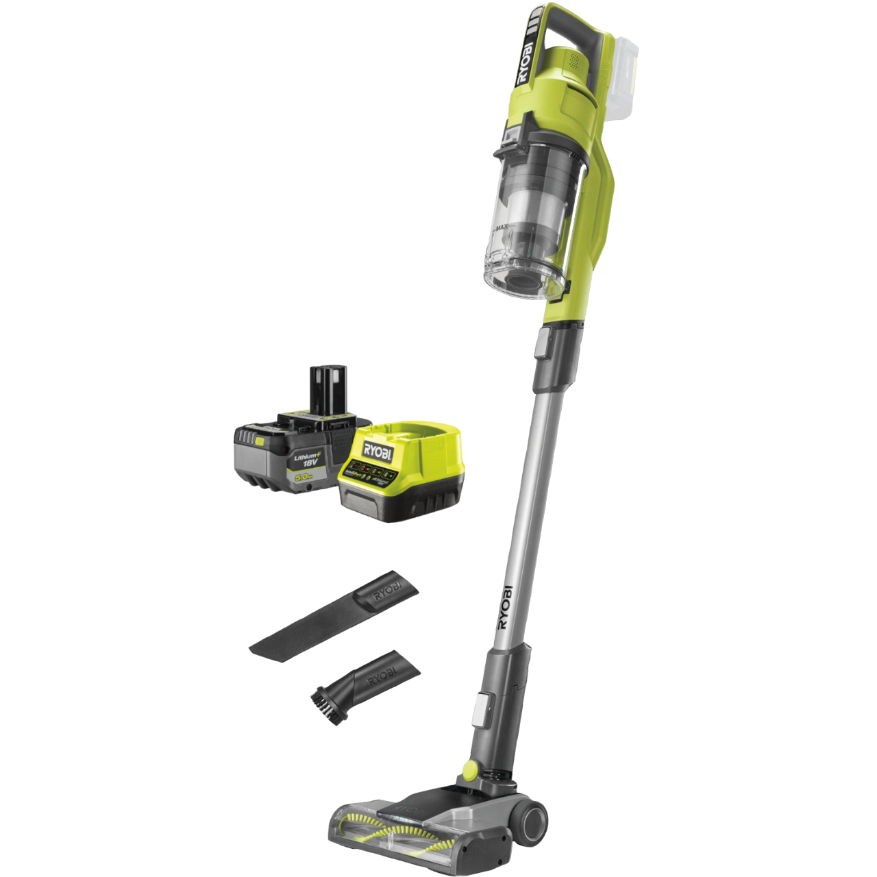 Ryobi RSV18 ONE+ 18V Støvsuger med 5,0Ah batteri og lader