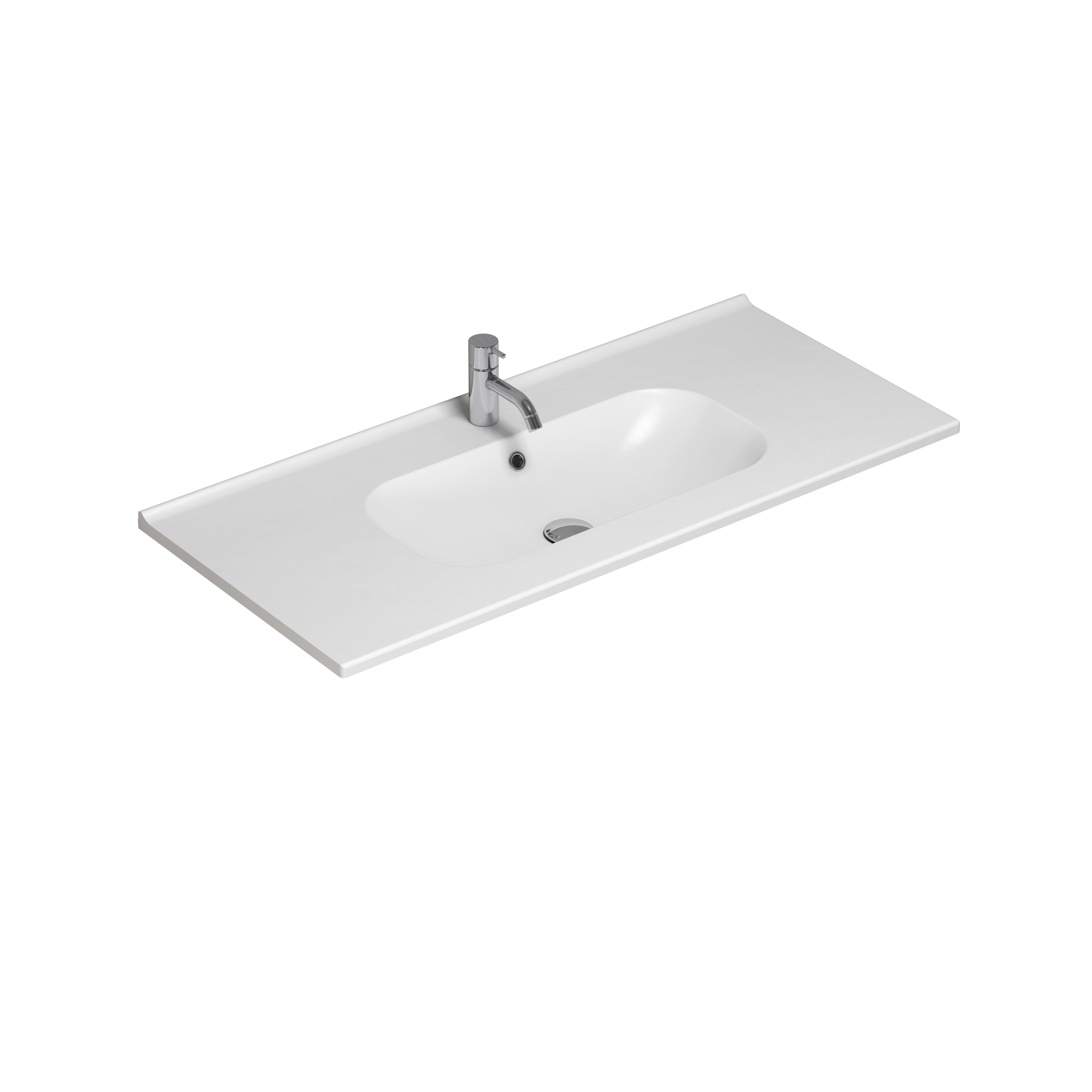 Scanbad Delta Karat håndvask 100 cm hvid porcelæn
