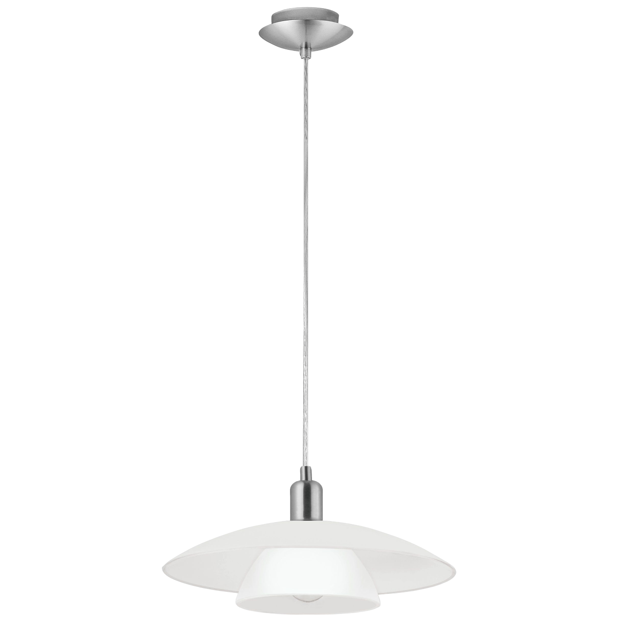 EGLO Brenda Pendel Ø395 mm i satineret hvid glas