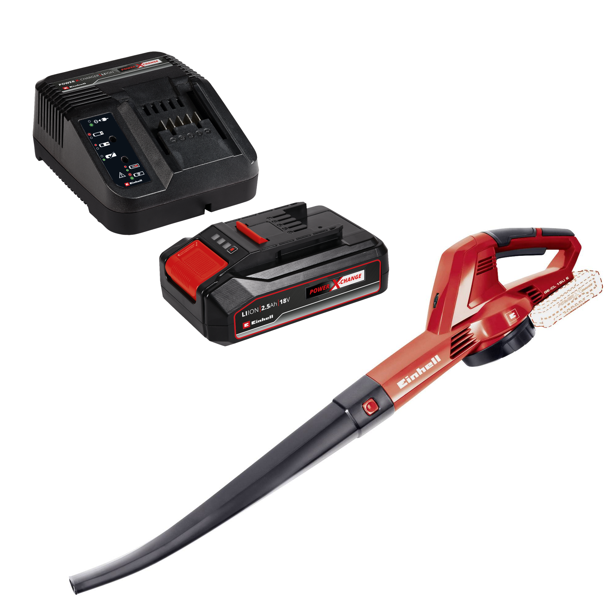 Einhell GE-CL 18V Li E Løvblæser med 2,5Ah batteri og lader