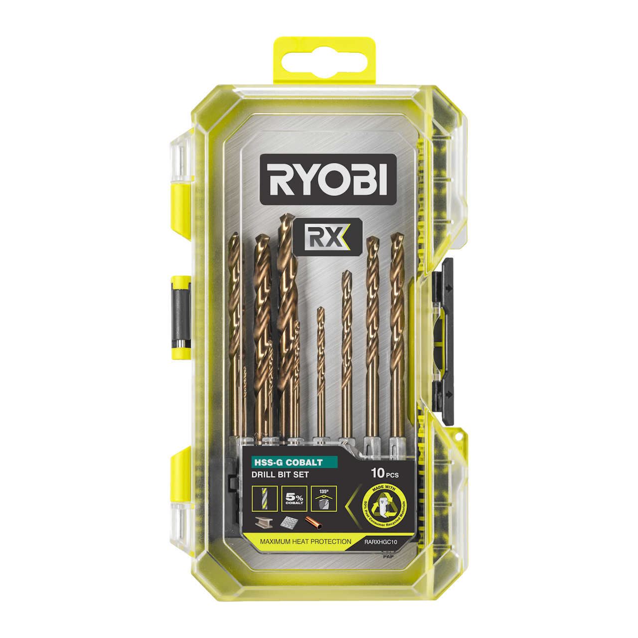 Ryobi RARXHGC10 RX HSS-G Koboltborsæt – 10 dele