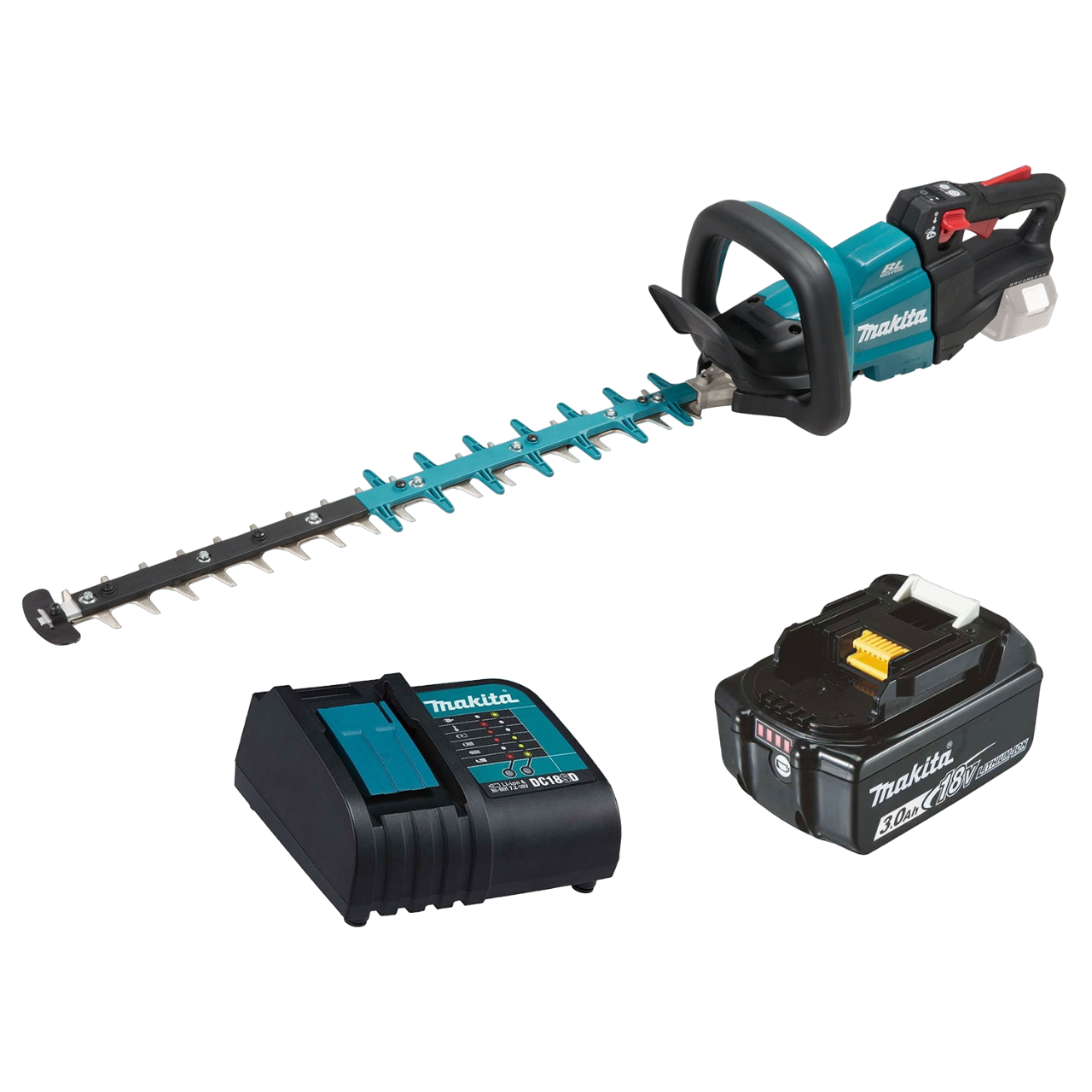 Makita DUH602SF 18V LXT Hækkeklipper med 3,0Ah batteri og lader