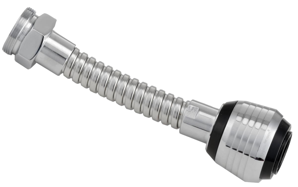 Geyser brusedyse med metalslange 9 ltr 22.1/24.1 krom
