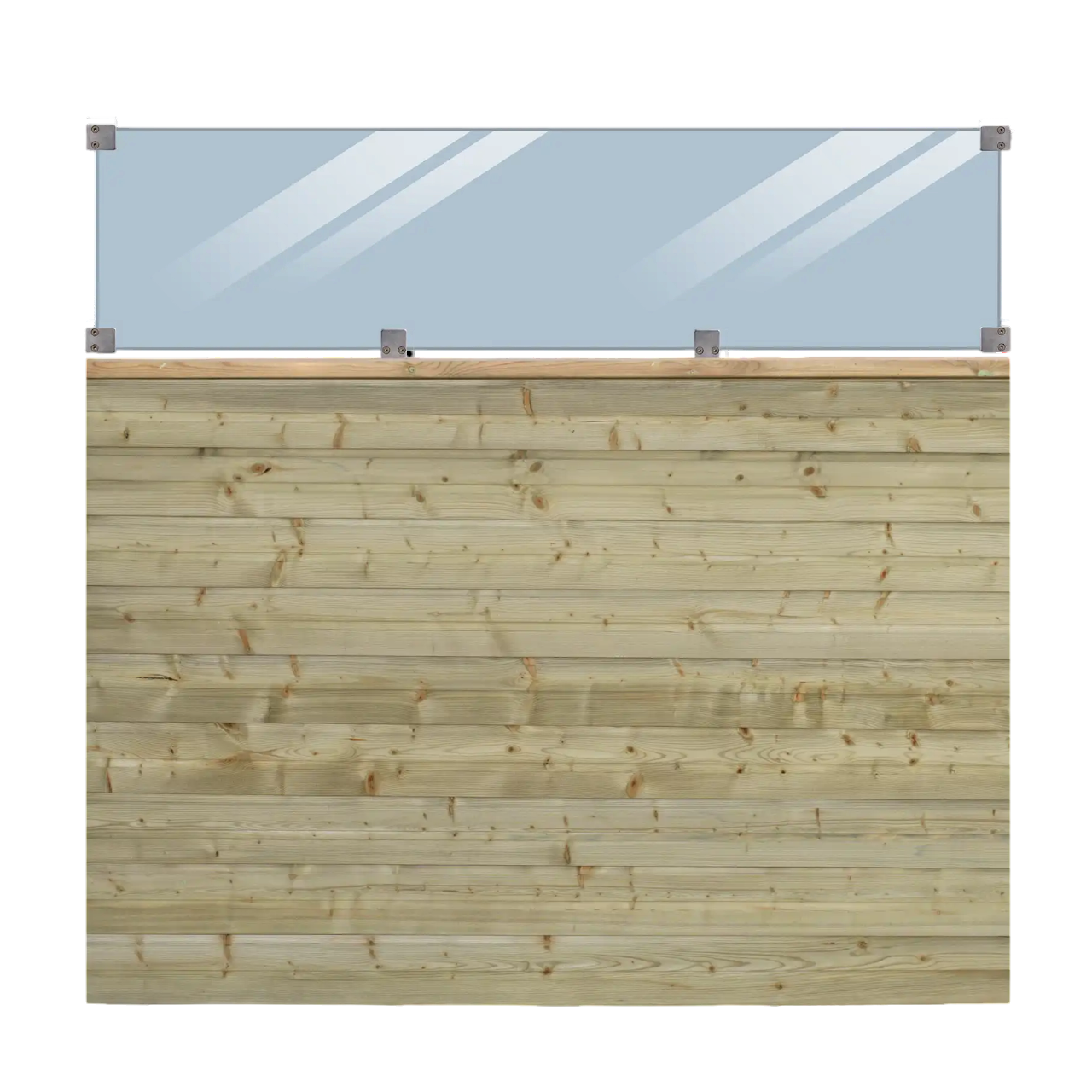 Plus Plank Profilhegn med glas 174×163 cm