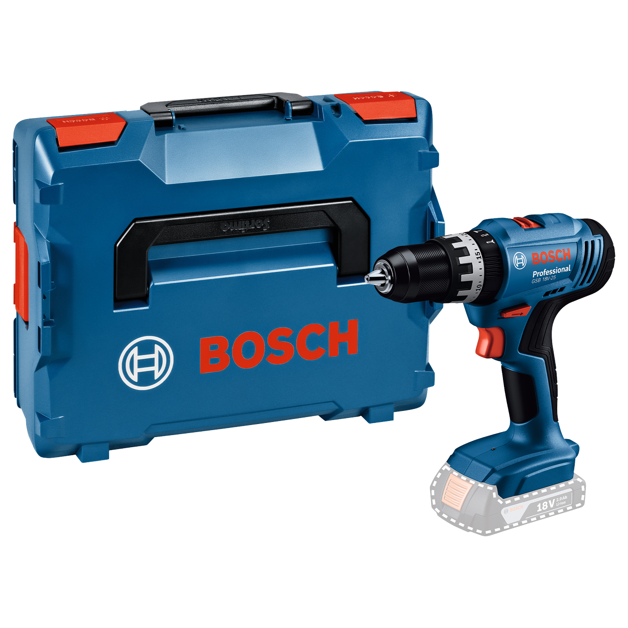 Bosch Professional GSB 18V-25 Slagbore-/skruemaskine – Solo L-BOXX 136