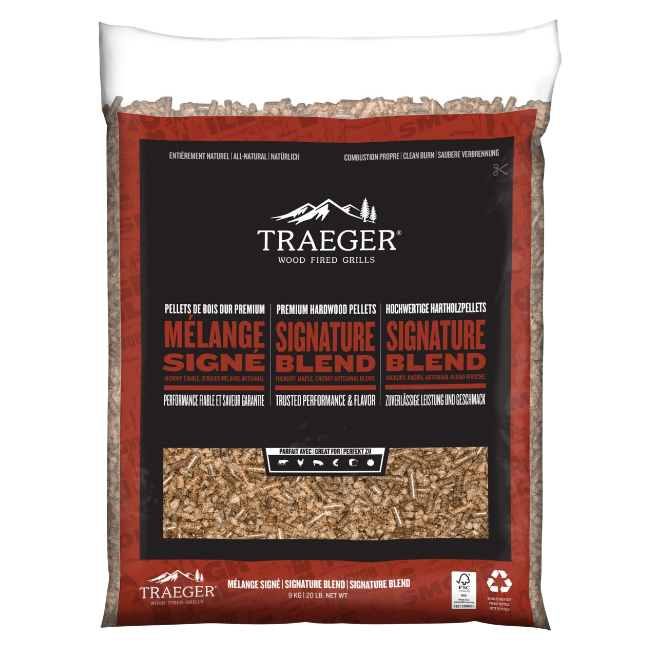Traeger Signature Træpiller 9 kg - FSC