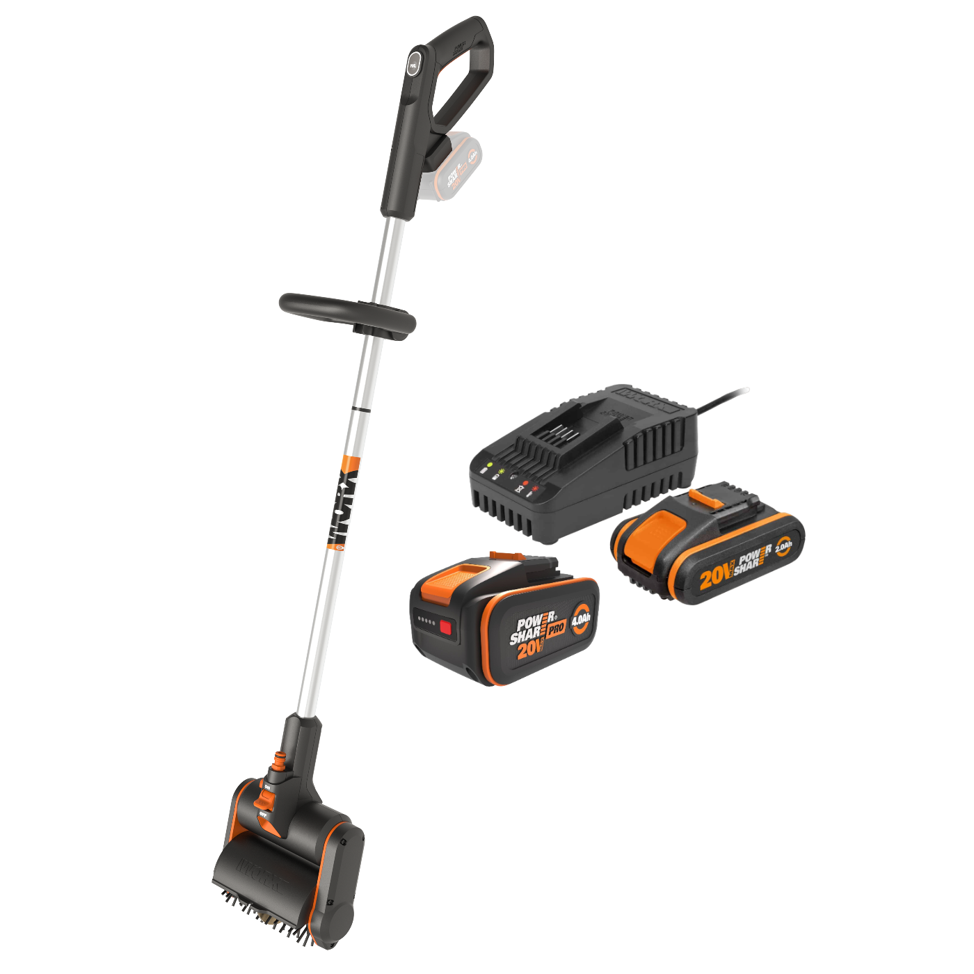 Worx WG441E PowerShare 20V Multirenser med 4,0 og 2,0Ah batteri samt lader