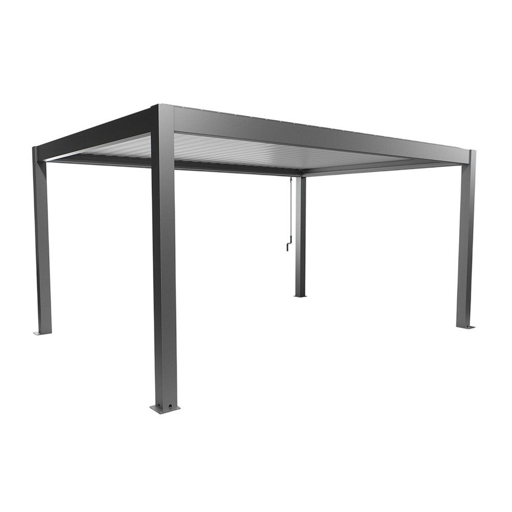Biohort Str. 5×3,5 Pergola i kvartsgrå metallic/hvid
