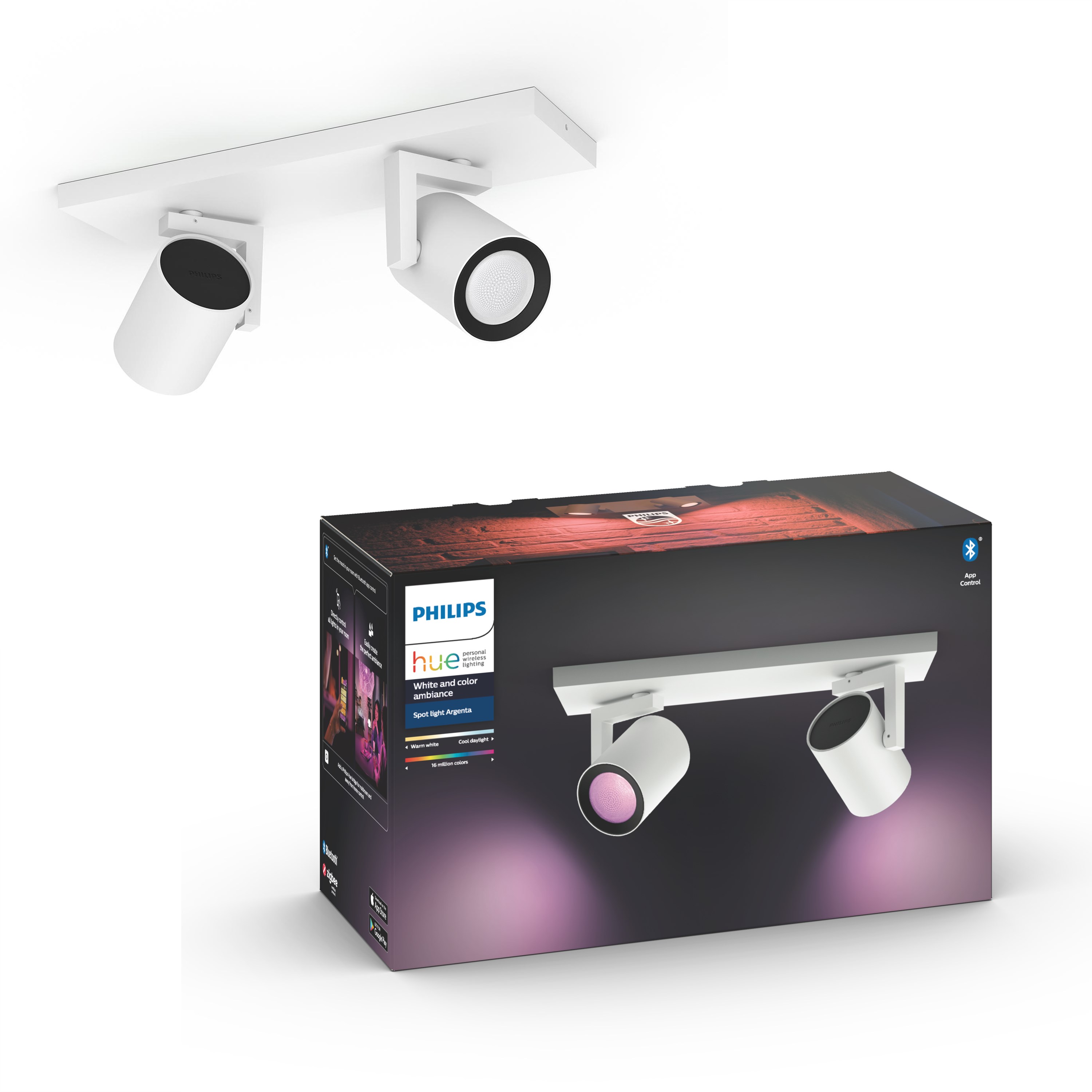 Philips Hue Argenta WCA BT Dobbelt spot i hvid