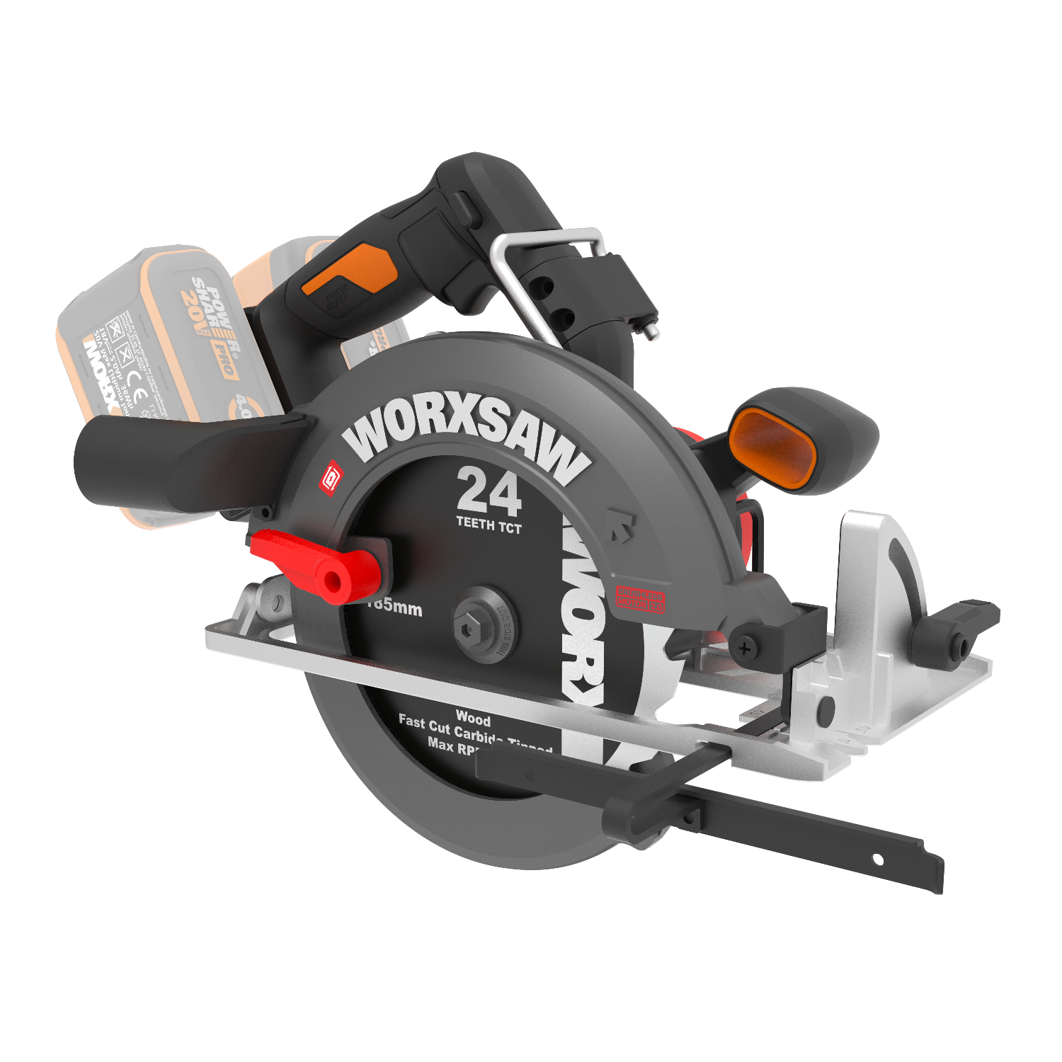 Worx WX533.9 20V PowerShare Rundsav 2x20V – Solo