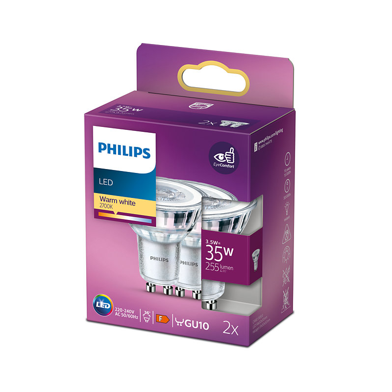 Philips LED Spot 35W GU10 - 2 pak