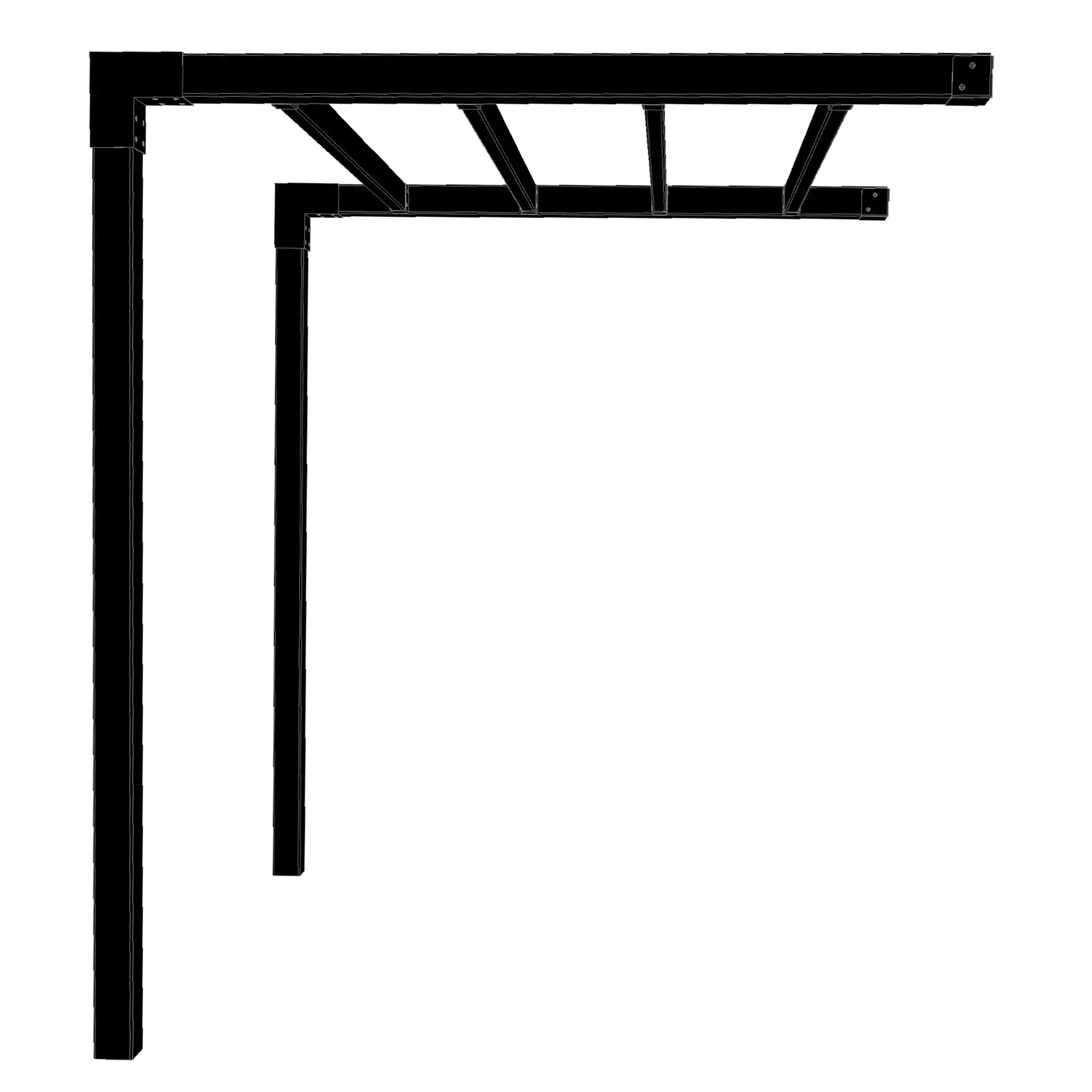 Plus Arcade Model 3 Pergola i sort RAL 9005