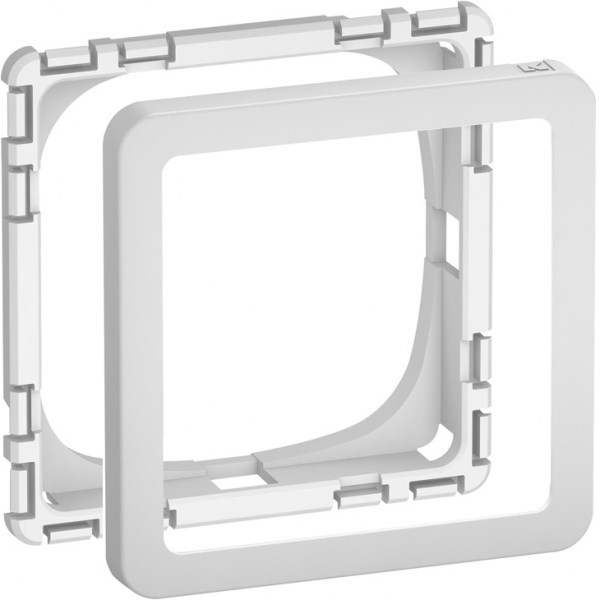 LK FUGA Slim designramme med monteringsramme 1 modul hvid