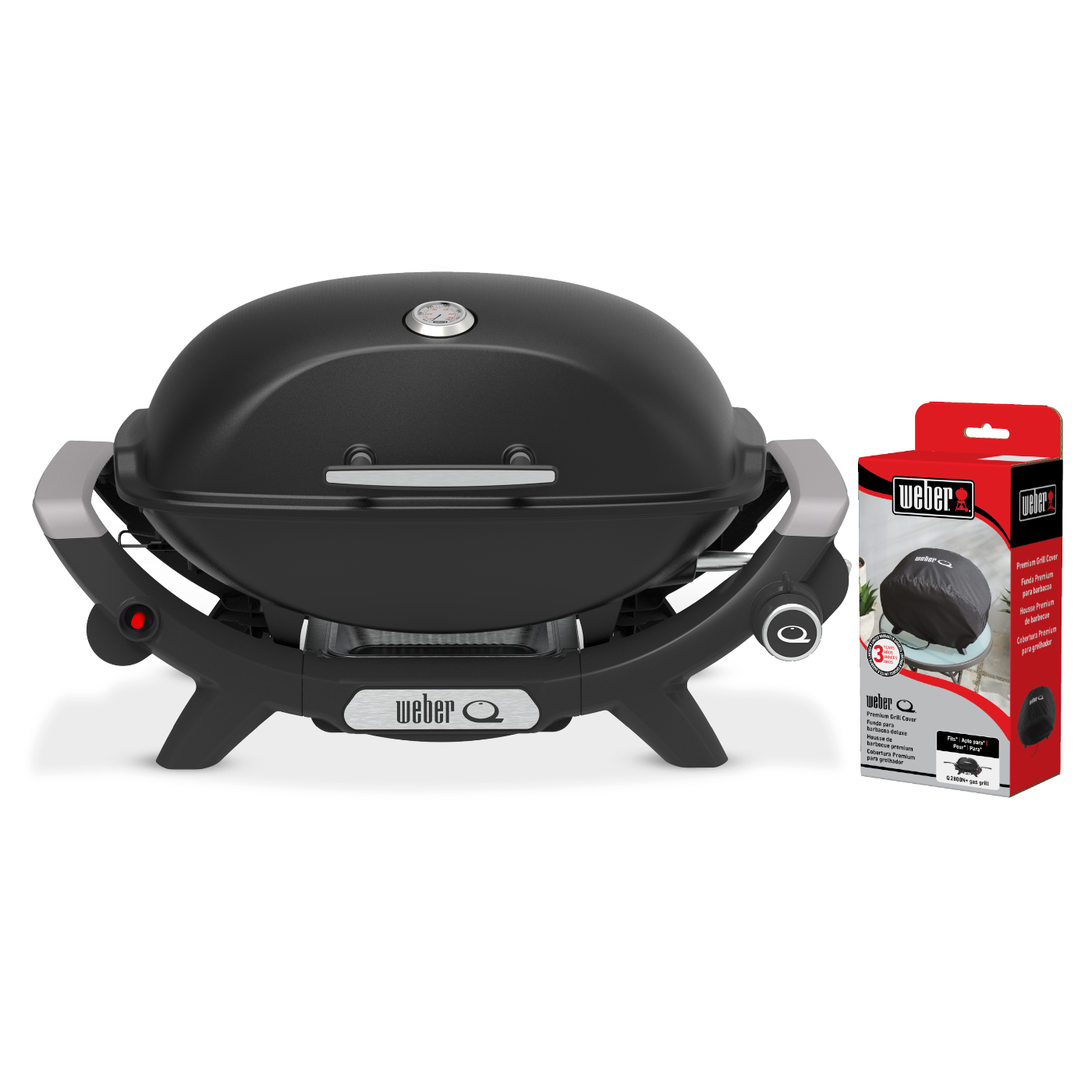 Weber Premium Q2100N Gasgrill inkl. betræk