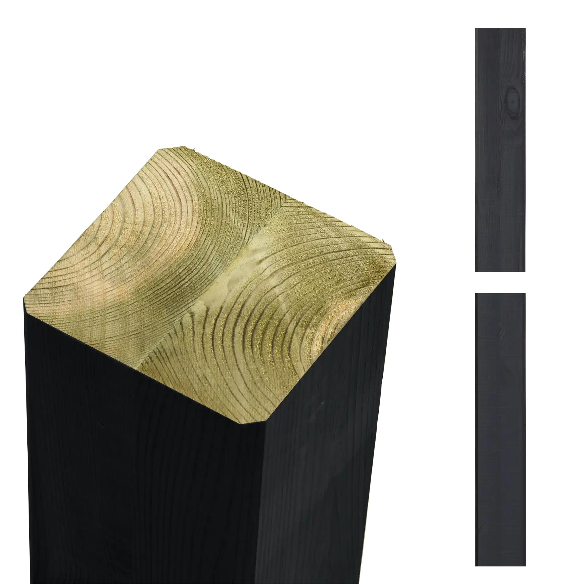 Plus Omlimet stolpe/drager 9×9×128 cm i Sort RAL 9005