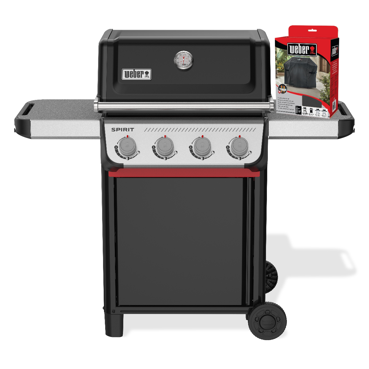 Weber Spirit E-410 Gasgrill i sort inkl. betræk