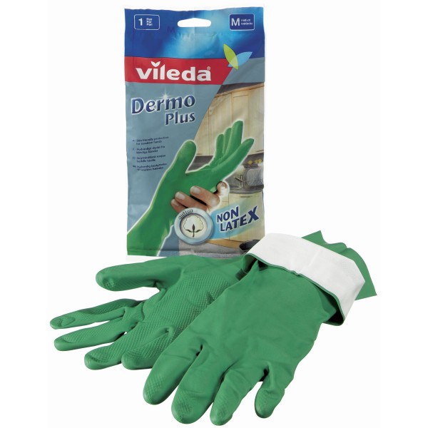 Vileda Gummihandske Large Dermo Plus Grøn
