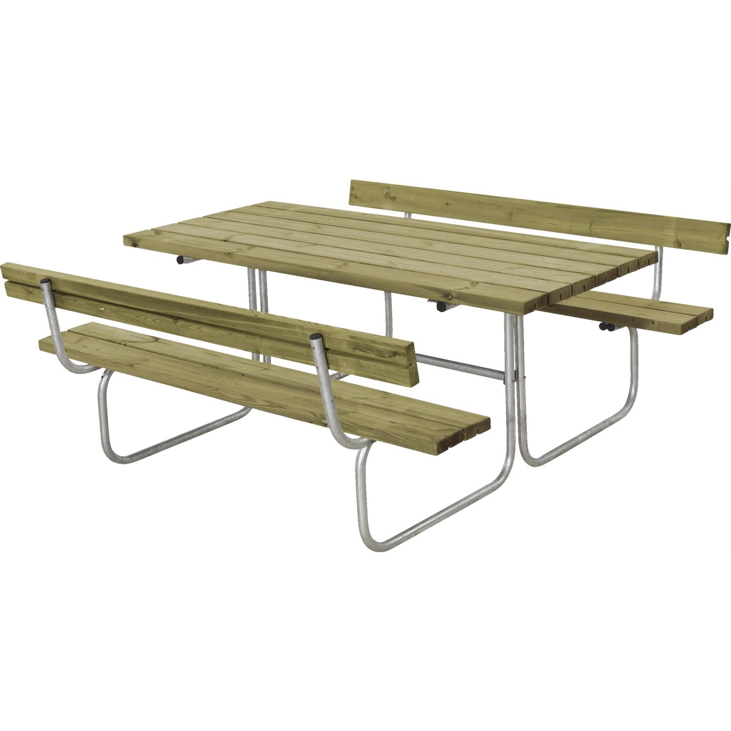 Plus Classic Bord/Bænkesæt med 2 ryglæn 177 cm - Trykimprægneret