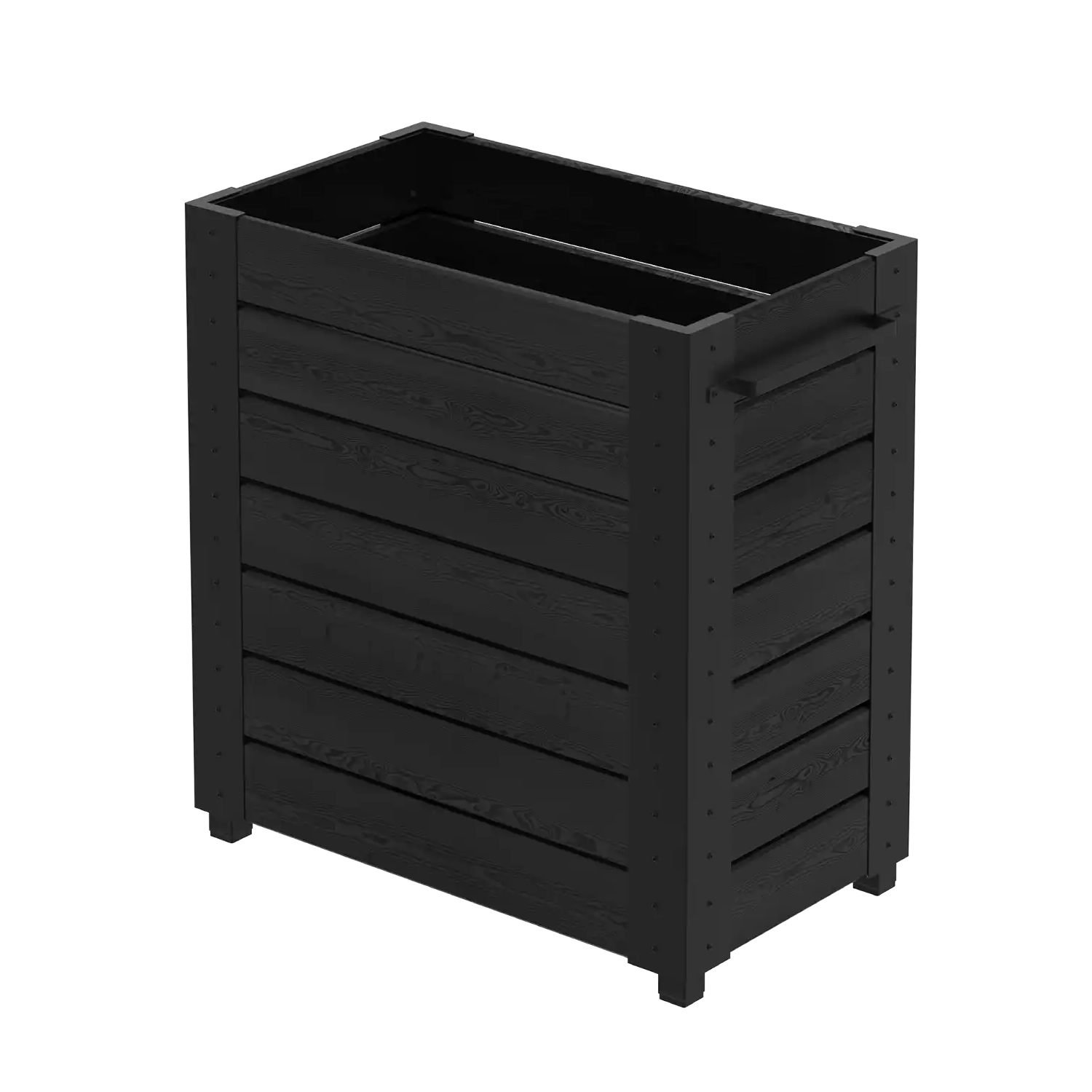 Plus Cubic Blomsterkasse med fødder 87×50×92 cm i sort