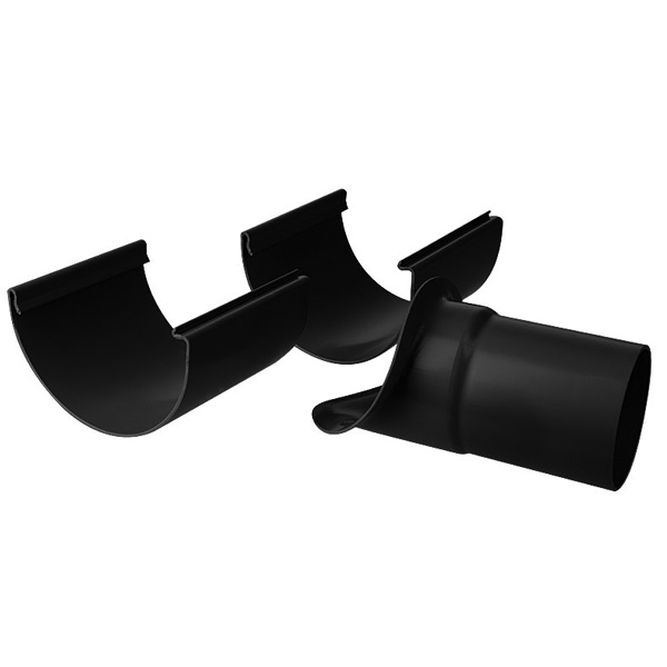 Plastmo plast justerbar tudstykke nr. 10 - 75 mm i sort