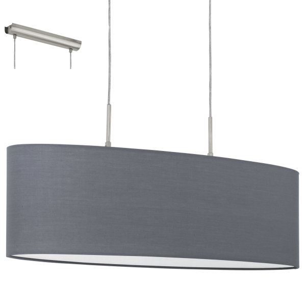 Eglo Pasteri pendel 75 cm i grå/hvid - 31582
