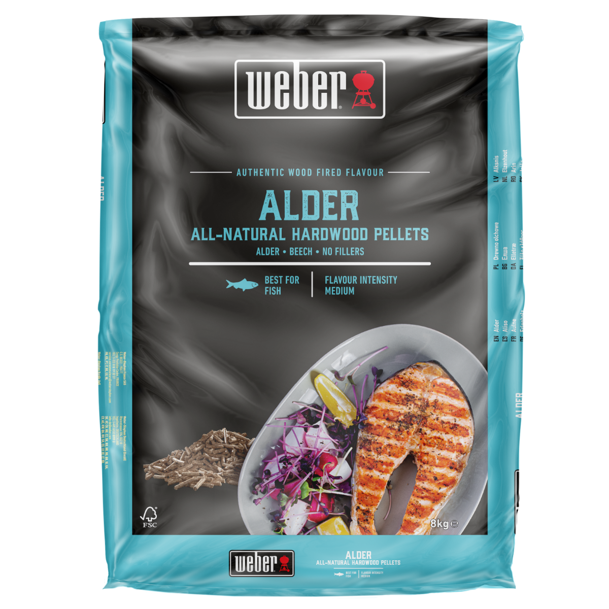 Weber Alder Træpiller 8 kg